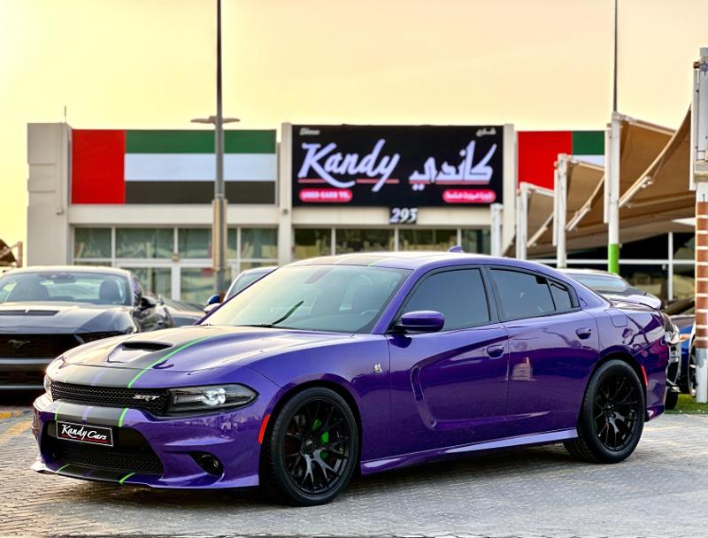 2018 Dodge Charger in Dubai, United Arab Emirates | RT ScatPack (Joker  Color Edition) | Monthly AED 1600/- | 0% DP | Original Airbags | Fog Lights  | Ref # 90329