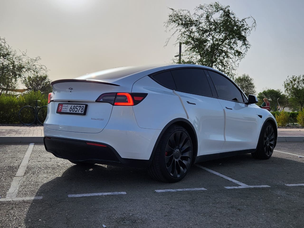 Tesla model online y white performance